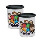 Kit 2 Potes Tupperware Instantânea Mágica Harry Potter Colorido 1,3L