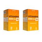 Kit 2 Potes Vitamina D 2.000UI Suplemento Alimentar Alto teor Natural 100% Puro - Natunectar 120 Capsulas