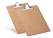Kit 2 Pranchetas A4 De Madeira Mdf Com Prendedor De Metal
