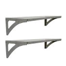Kit 2 Prateleira Aço Inox Parede Decoração 57x21