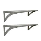 Kit 2 Prateleira Aço Inox Parede Decoração 57x21