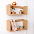 Kit 2 Prateleira Decorativa MDF Cru 50cm Multiuso Resistente