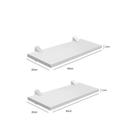 Kit 2 Prateleiras 20x40 Branca MDF com Suporte Bico de Tucano para Cozinha Sala Quarto Livros