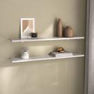 Kit 2 Prateleiras 80cm com Suporte Organização Livros Decoração Elan Branco