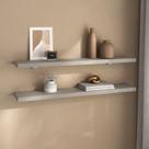 Kit 2 Prateleiras 80cm com Suporte Organização Livros Decoração Elan