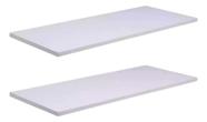 Kit 2 Prateleiras Aparador Livros Mdf Branca 60x20 Flutuante Kit 2 Prateleiras Aparador Livros Mdf Branca 60x20 Flutuante
