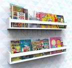 Kit 2 Prateleiras Decoração Branco Mdf Livros Decoração Casa Sala Quarto