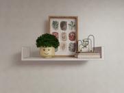 Kit 2 Prateleiras Decoração Casa Quarto 60x20cm MDF Branco Multiuso Livros Revistas - home mix