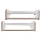 Kit 2 Prateleiras Estante Suspensa Parede Porta Livros Revistas Madeira MDF Branca 45cm