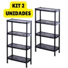 Kit 2 Prateleiras Estantes Modular Multiuso 4 Andares Organizadoras Lavanderia Quarto Cozinha