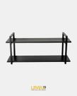 Kit 2 Prateleiras Estilo Industrial 80x20 Preto