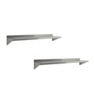 Kit 2 Prateleiras Inox Reforçadas para Cozinha Comercial