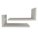 Kit 2 Prateleiras Laterais MDF 30x12 Lisa Decorativa Sala Cozinha Quarto de Criança Escritorio