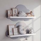 Kit 2 Prateleiras para Quarto Infantil Nuvem