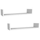Kit 2 Prateleiras Tipo U 50x15x11,5cm