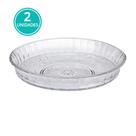 Kit 2 Prato De Bolo Tigela Travessa De Vidro Para Torta Pudim 30cm Kit 2 Prato De Bolo Tigela Travessa De Vidro Para Torta Pudim 30cm