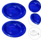 Kit 2 Prato Infantil de Plástico Com Desenho de Trator Azul