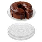 Kit 2 Prato para Bolo Pequeno de Vidro Transparente Bohemia 20,5cm Em Casa Tem