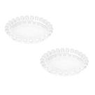 Kit 2 Pratos Cristal Chumbo Pearl 14cm Wolff Mesa Posta Kit 2 Pratos Cristal Chumbo Pearl 14cm Wolff Mesa Posta