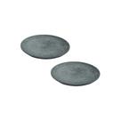 Kit 2 Pratos Raso Redondo Pedra Sabão Sobremesa e Bolos 18cm Kit 2 Pratos Raso Redondo Pedra Sabão Sobremesa e Bolos 18cm