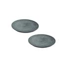 Kit 2 Pratos Rasos de Pedra Sabão 30CM Sobremesa e Bolos Grafite Industria São Jose
