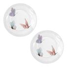 Kit 2 Pratos Rasos Melamina 27,7cm Borboleta Jantar A Dois