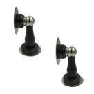 Kit 2 prendedor de porta magnetico adesivo preto fosco