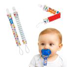 Kit 2 Prendedores de Chupeta Bebê Carros Monstro Comtac Kids