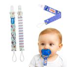 Kit 2 Prendedores de Chupeta Bebê Pinguim Flores Comtac Kids