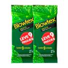 Kit 2 Preservativo Blowtex Sabor Menta 9 Unidades