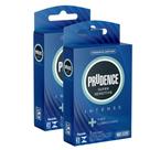 Kit 2 Preservativo Masculino Lubrificado Prudence Super Sensitive Intense 3 Unidades