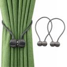 Kit 2 Presilhas Prendedor Cortina Par Enfeite Decoração Sala Imã Argola Magnético Amarrador Trançado