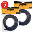 Kit 2 Protetor Cabos Espiral 10mm X 2 Metros Preto Beltools