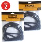 Kit 2 Protetor Cabos Espiral 12mm X 2 Metros Preto Beltools