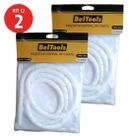 Kit 2 Protetor Cabos Espiral 14mm X 2 Metros Branco Beltools
