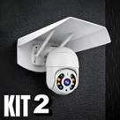Kit 2 Protetor Câmeras Segurança Residencial Wifi Universal Branco