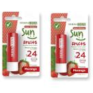 Kit 2 Protetor Labial Fruit Morango UVA+UVB FPS 24 Dermachem