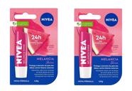 Kit 2 Protetor Labial Nivea Melancia Shine 4,8g - Nivea