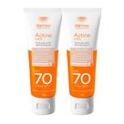 Kit 2 Protetor Solar Actine Colors Pele Clara FPS 70 Toque Seco 40g