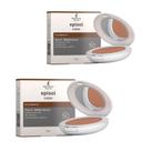 Kit 2 Protetor Solar Episol Color FPS 50 Pó Compacto Cor Tom 4 Médio Escuro 10g