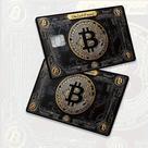 Kit 2 Protetores de Cartão Bitcoin Privacidade, Antirriscos, Luz do Trânsito Bege