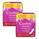 Kit 2 Protetores Diário Carefree Proteção sem Perfume 40 Unidades Kit 2 Protetores Diário Carefree Proteção sem Perfume 40 Unidades