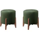 Kit 2 Puf Puff Para Sala Lhor Veludo Verde Rm Verde Kit 2 Puf Puff Para Sala Lhor Veludo Verde Rm Verde