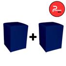 kit 2 puff banqueta quadrado macio decorativo fofo