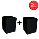 kit 2 puff banqueta quadrado macio decorativo fofo