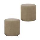 Kit 2 Puff Banqueta Viena Decorativo Multiuso Revestido Tecido