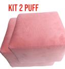 Kit 2 Puff Banquinho Reforçado - Tecido Suede - 25x29x29 - Suporta Até 120kg - A PRONTA ENTREGA Kit 2 Puff Banquinho Reforçado - Tecido Suede - 25x29x29 - Suporta Até 120kg - A PRONTA ENTREGA