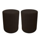 Kit 2 Puff Cilindro Live para Sala e Quarto Suede - LH Decor