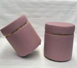 Kit 2 puff com cinta dourada