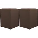 Kit 2 Puff Dado Decorativo Para Sala Recepção Penteadeira Material Sintético Cores